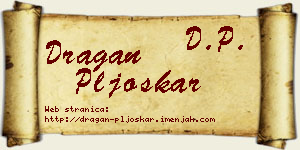 Dragan Pljoskar vizit kartica